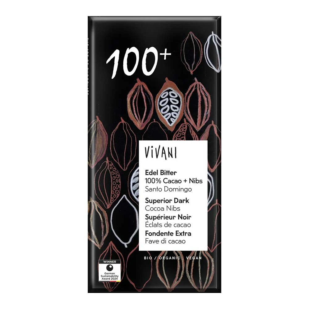 Vivani Organic Chocolate Superior Dark 100% Cocoa