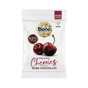 Biona dark choc cherries 45g