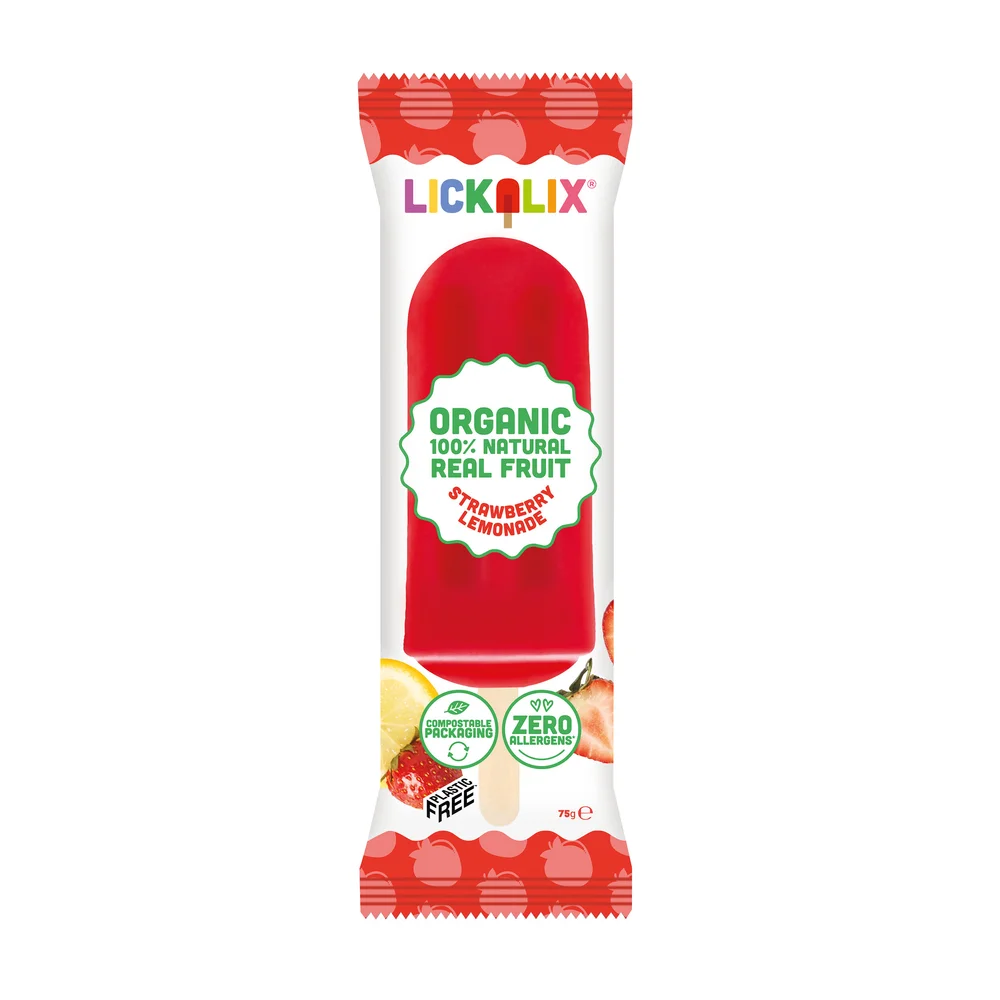 Lickalix Strawberry and Lemonade Ice Lolly