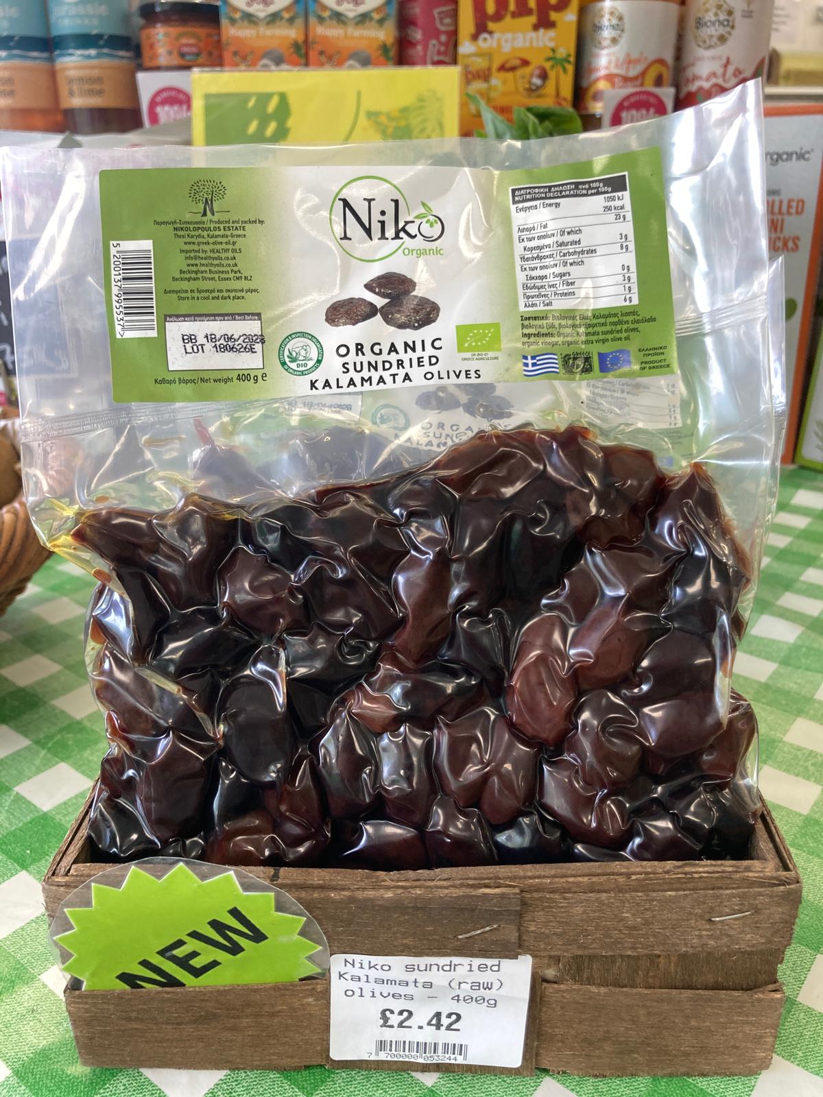 Niko sundried Kalamata (raw) olives - 400g